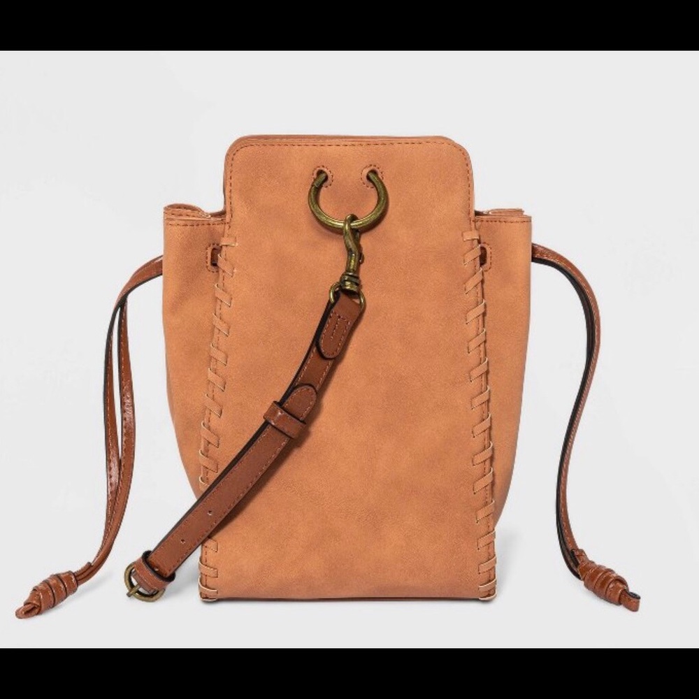 Drawstring Crossbody Bag - Universal Thread™ Cognac